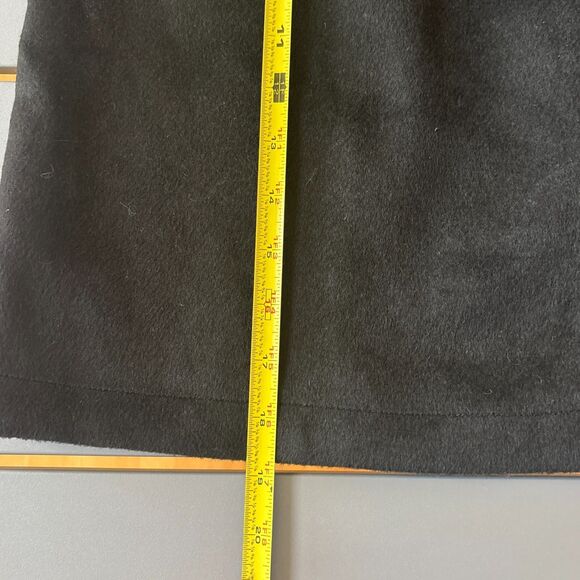 LOFT Mini Skirt Womens 10 Black Faux Suede Stretch Low Waist Button Front NEW - Picture 6 of 8